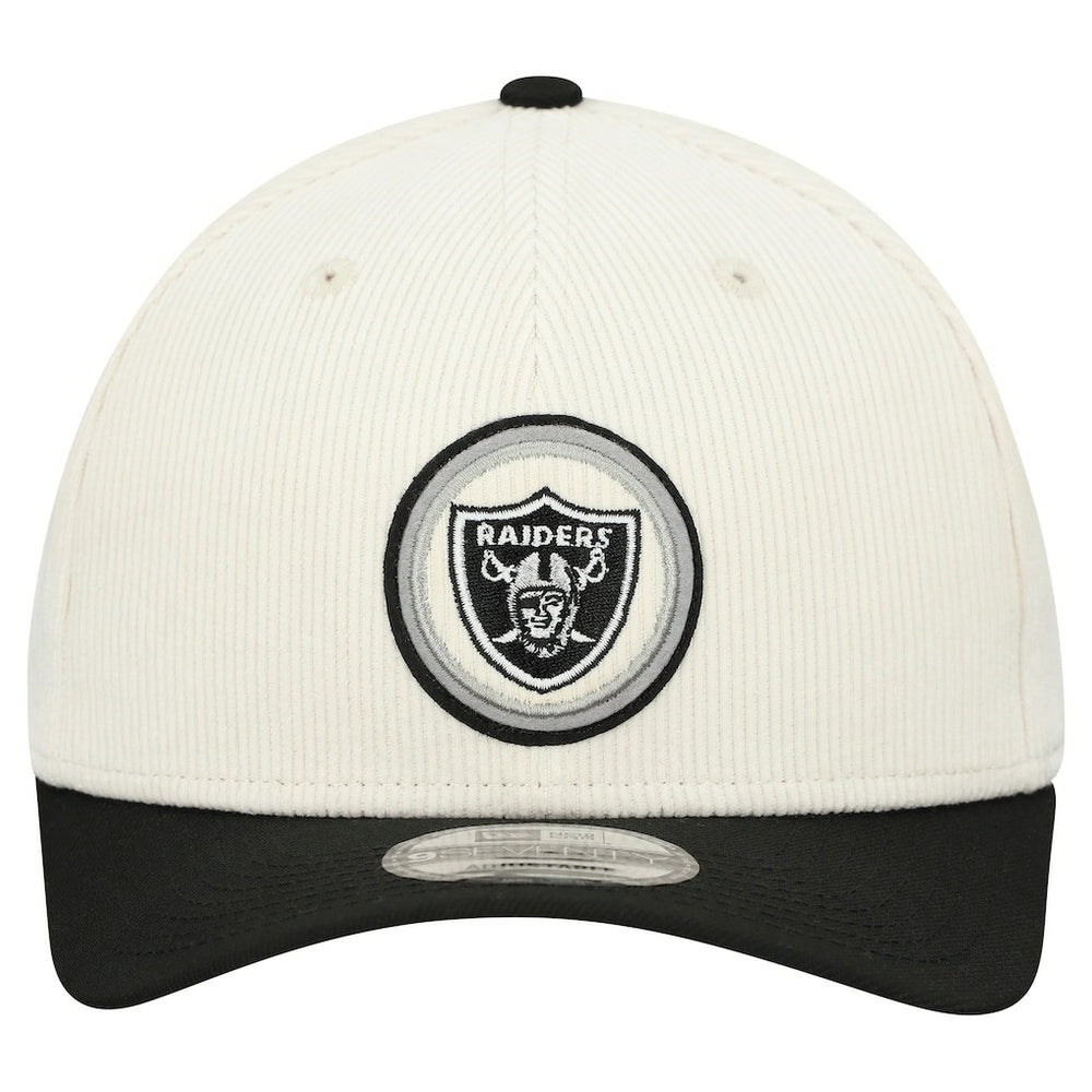 Las Vegas Raiders New Era Loyal Corduroy 9SEVENTY Adjustable Hat - Stone - NFL