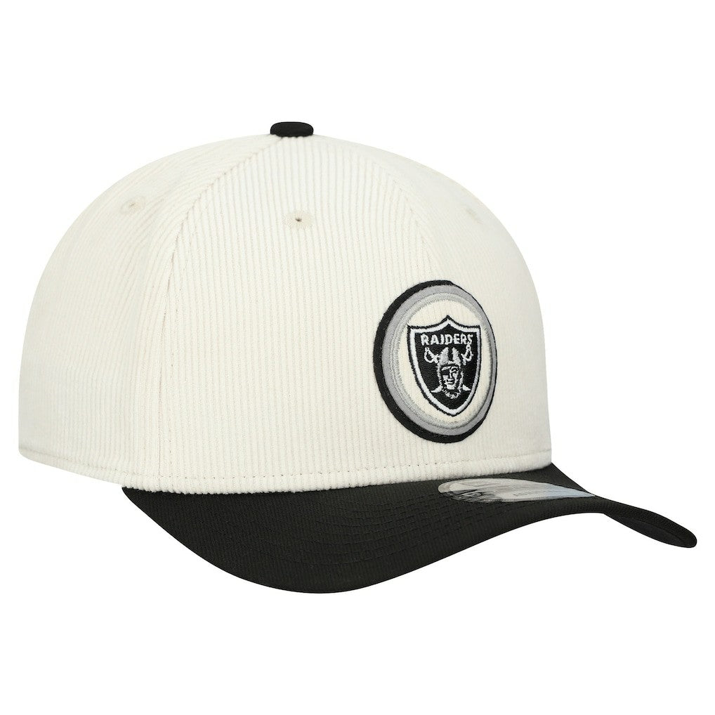 Las Vegas Raiders New Era Loyal Corduroy 9SEVENTY Adjustable Hat - Stone - NFL