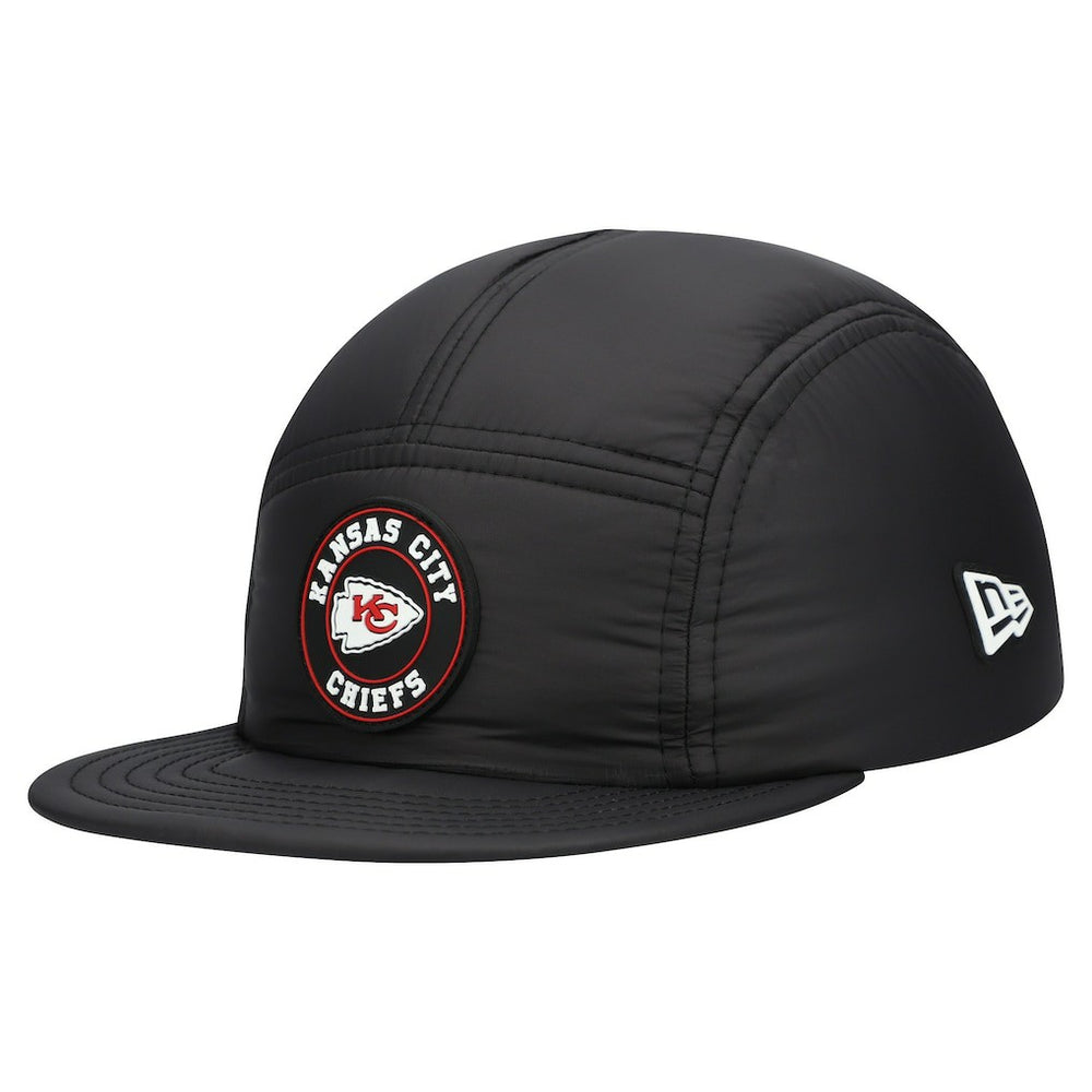 Kansas City Chiefs New Era Quilted Camper Adjustable Hat - Black - NFL