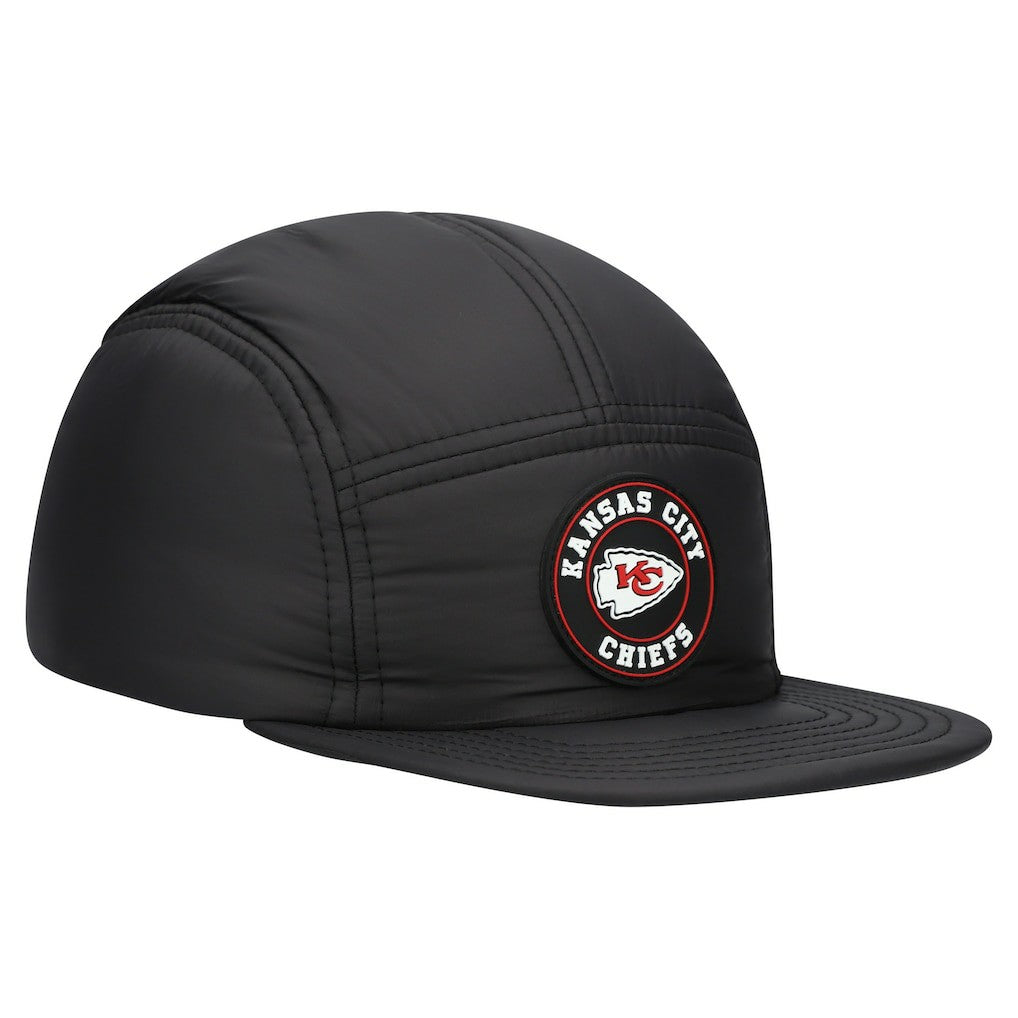 Kansas City Chiefs New Era Quilted Camper Adjustable Hat - Black - NFL