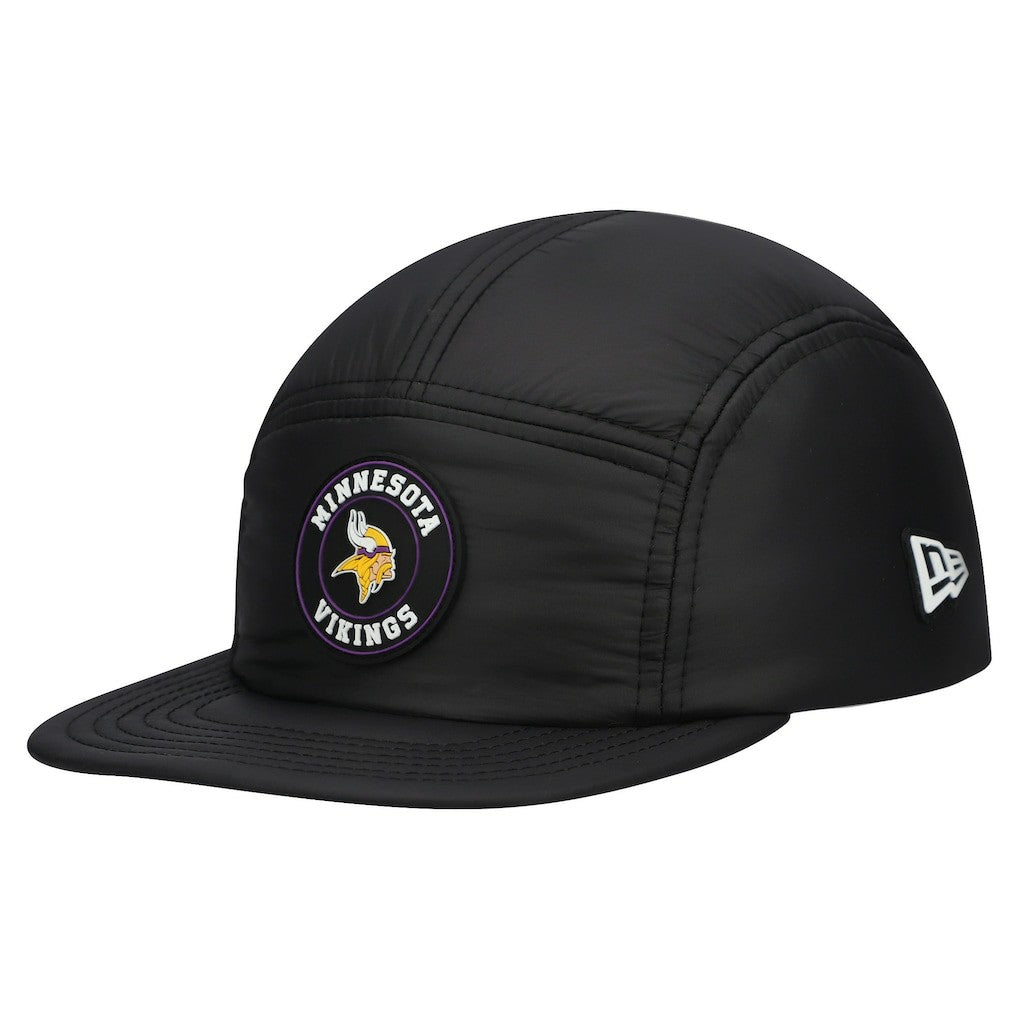Minnesota Vikings New Era Quilted Camper Adjustable Hat - Black - NFL