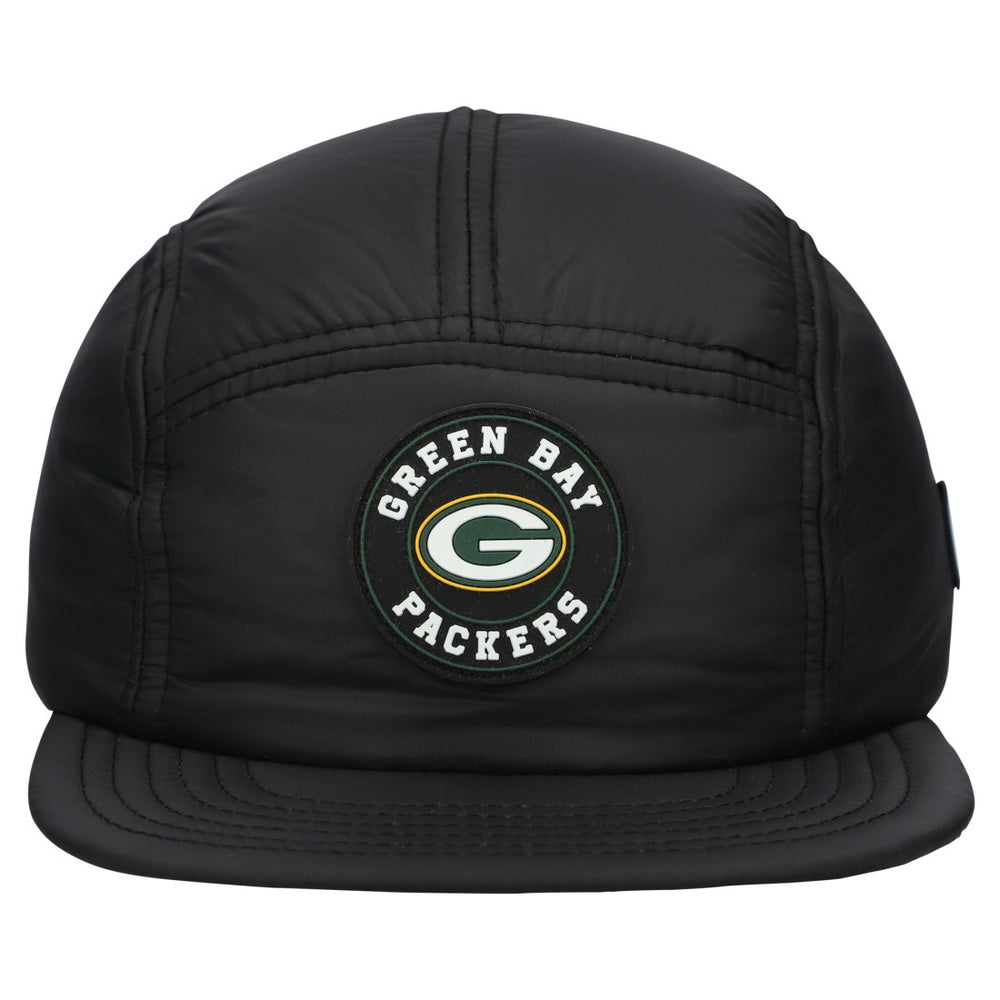 Green Bay Packers New Era Quilted Camper Adjustable Hat - Black - NFL