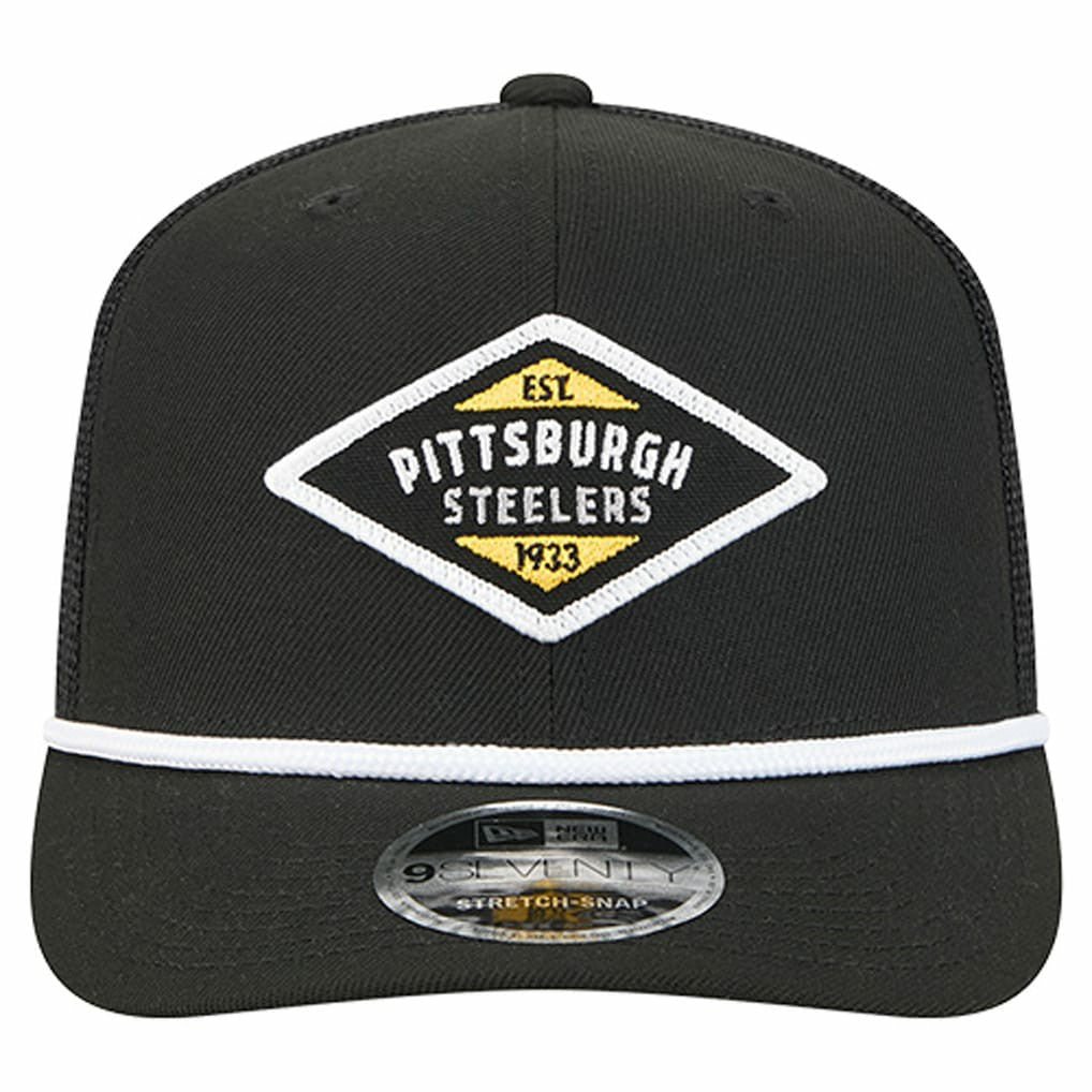 Pittsburgh Steelers New Era Team 9SEVENTY Adjustable Hat - Black - NFL