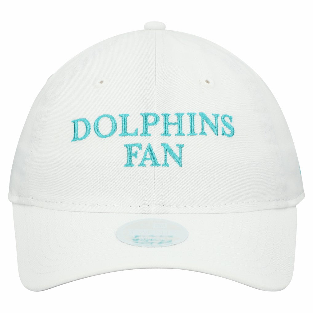 Miami Dolphins New Era Women's Team Fan 9TWENTY Adjustable Hat - White - NFL