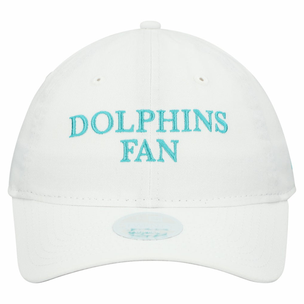 Miami Dolphins New Era Women's Team Fan 9TWENTY Adjustable Hat - White - NFL