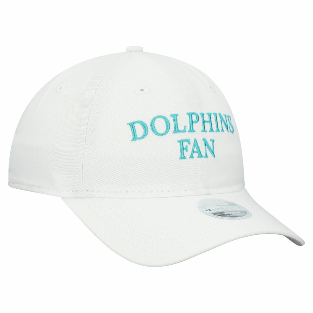 Miami Dolphins New Era Women's Team Fan 9TWENTY Adjustable Hat - White - NFL