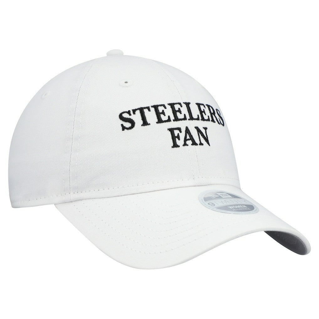 Pittsburgh Steelers New Era Women's Team Fan 9TWENTY Adjustable Hat - White - NFL