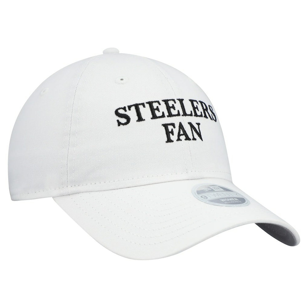 Pittsburgh Steelers New Era Women's Team Fan 9TWENTY Adjustable Hat - White - NFL