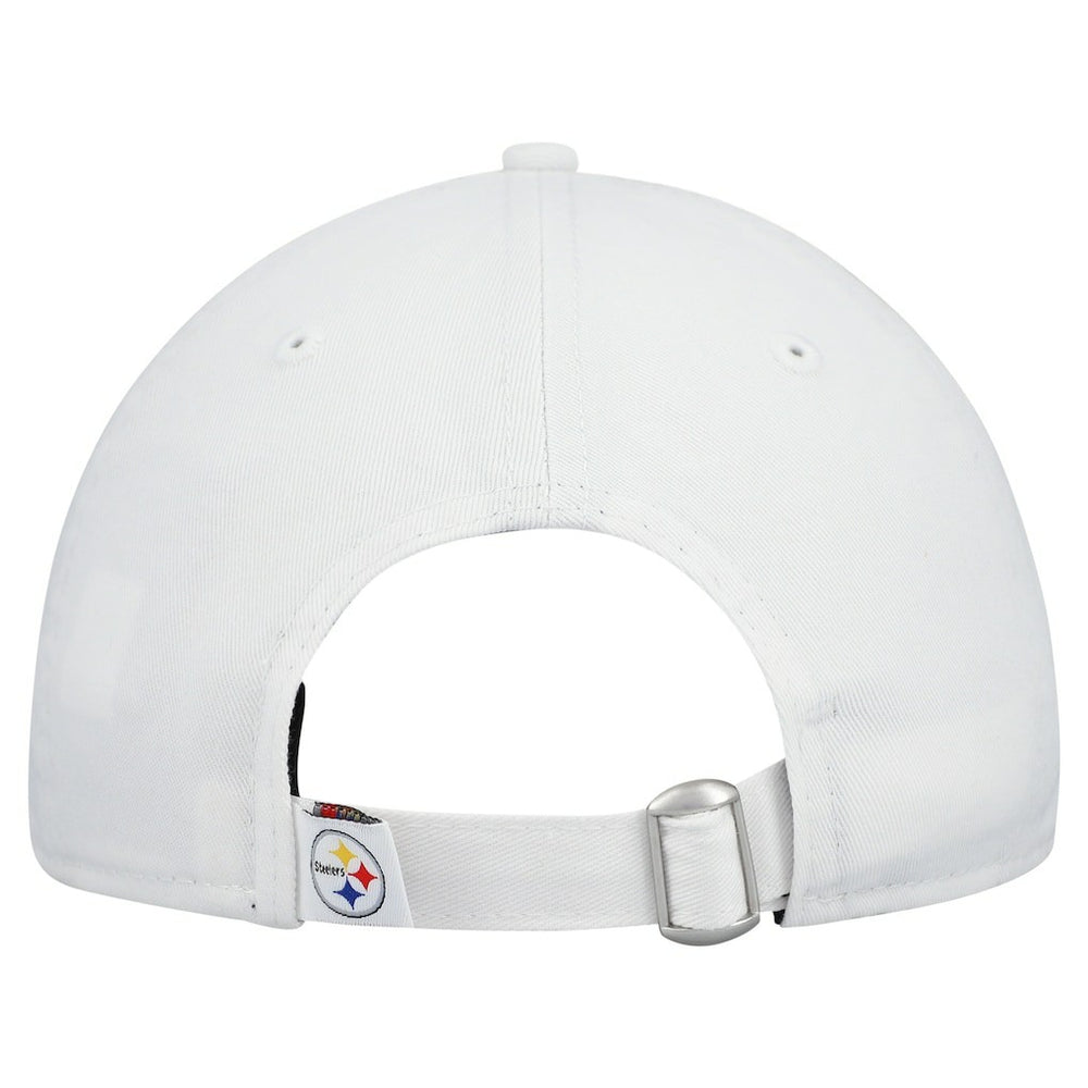 Pittsburgh Steelers New Era Women's Team Fan 9TWENTY Adjustable Hat - White - NFL