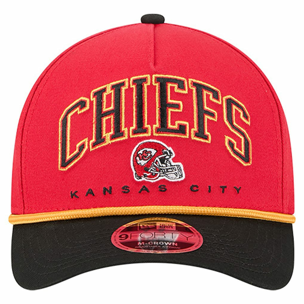 Kansas City Chiefs New Era Arch COOLERA 9FORTY A-Frame M-Crown Adjustable Hat - Red - NFL