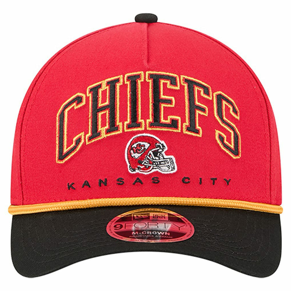 Kansas City Chiefs New Era Arch COOLERA 9FORTY A-Frame M-Crown Adjustable Hat - Red - NFL