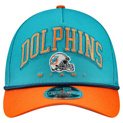 Miami Dolphins New Era Arch COOLERA 9FORTY A-Frame M-Crown Adjustable Hat - Aqua - NFL