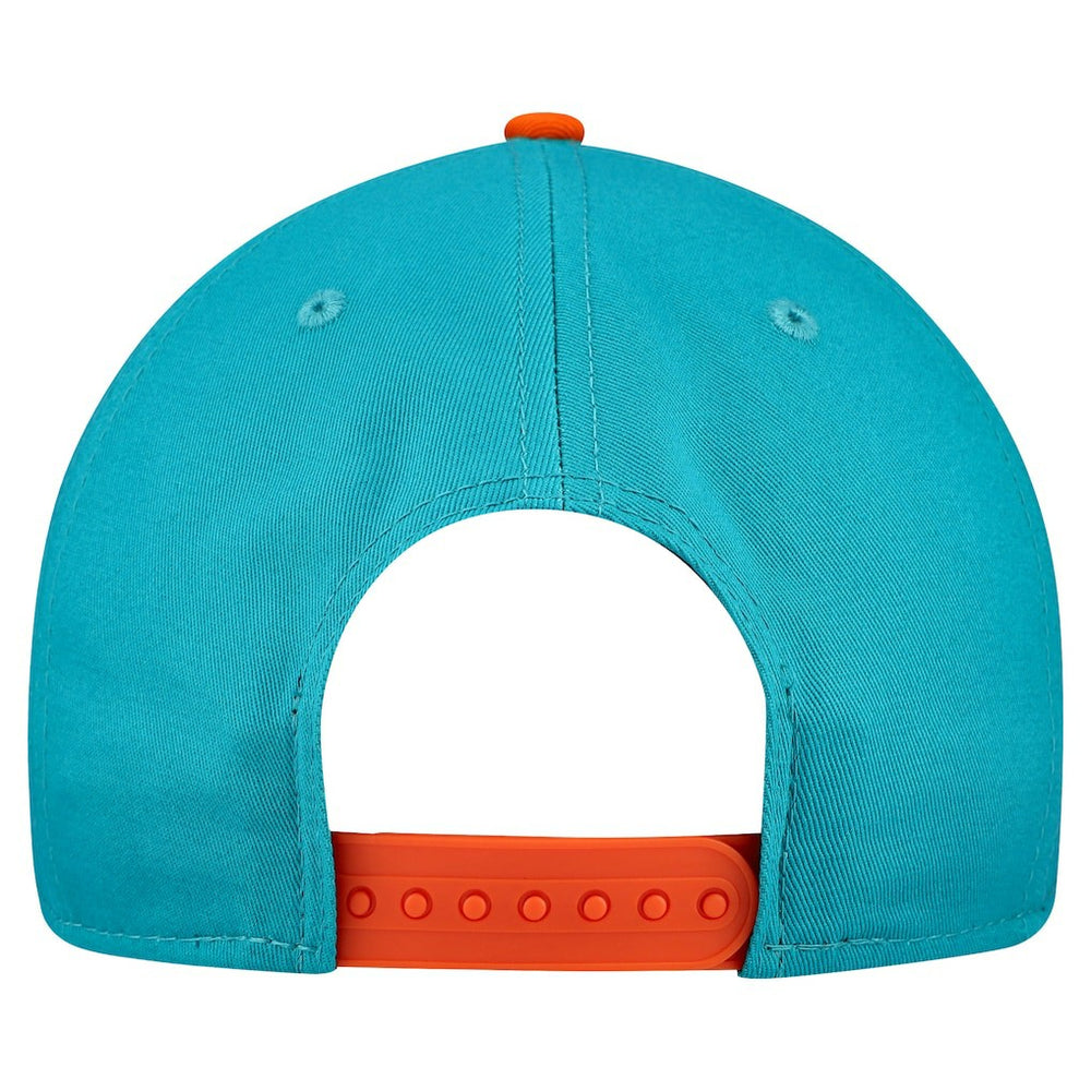 Miami Dolphins New Era Arch COOLERA 9FORTY A-Frame M-Crown Adjustable Hat - Aqua - NFL