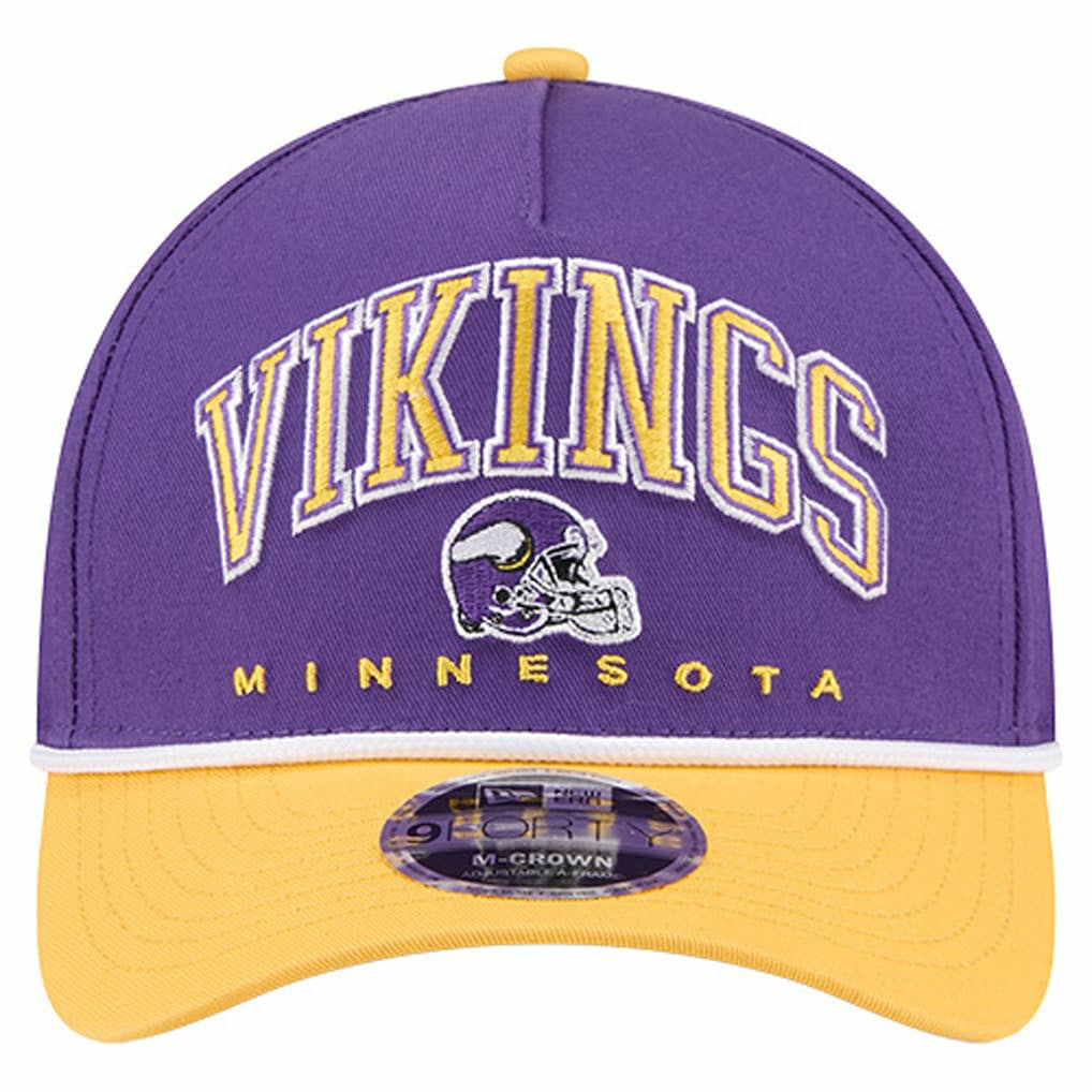 Minnesota Vikings New Era Arch COOLERA 9FORTY A-Frame M-Crown Adjustable Hat - Purple - NFL