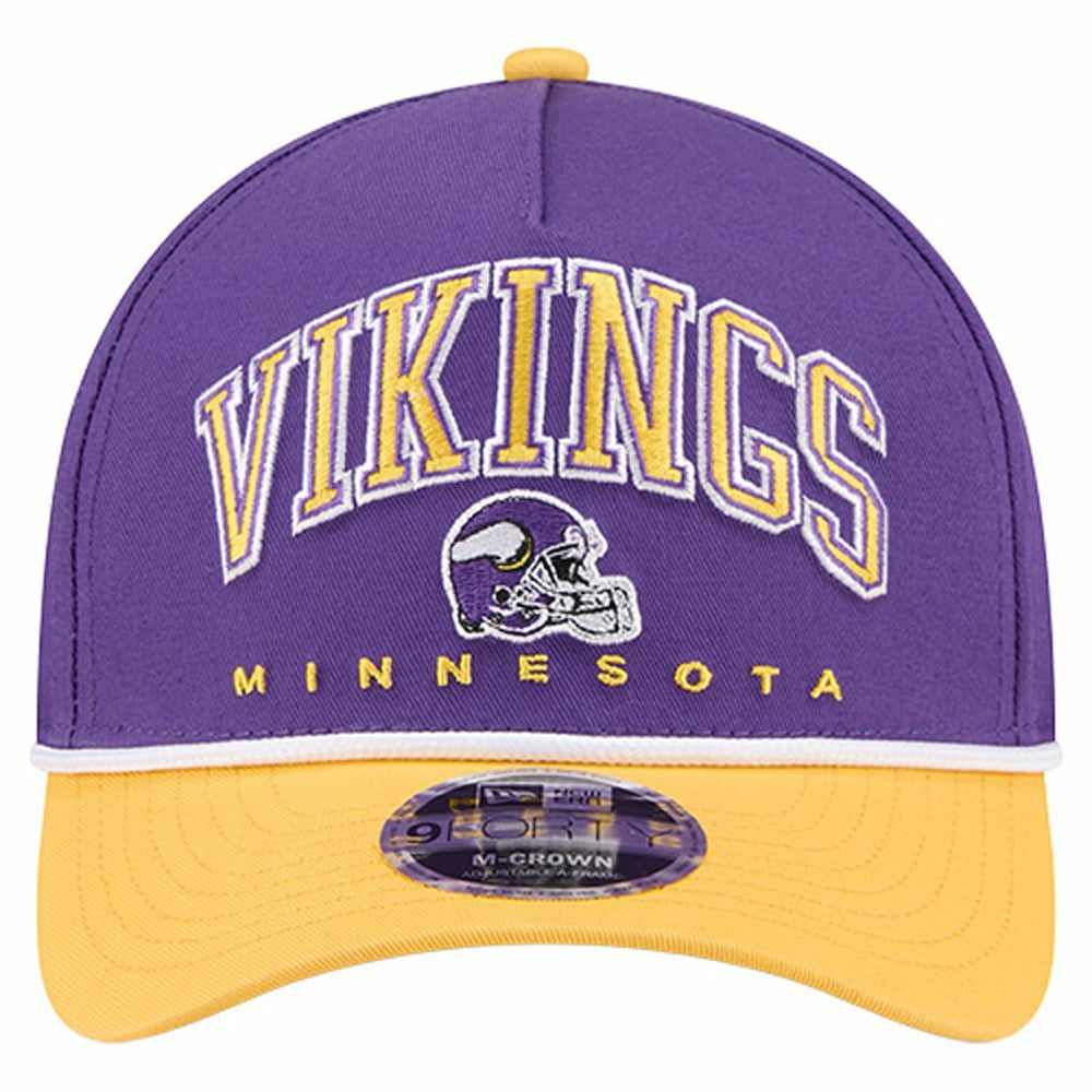 Minnesota Vikings New Era Arch COOLERA 9FORTY A-Frame M-Crown Adjustable Hat - Purple - NFL