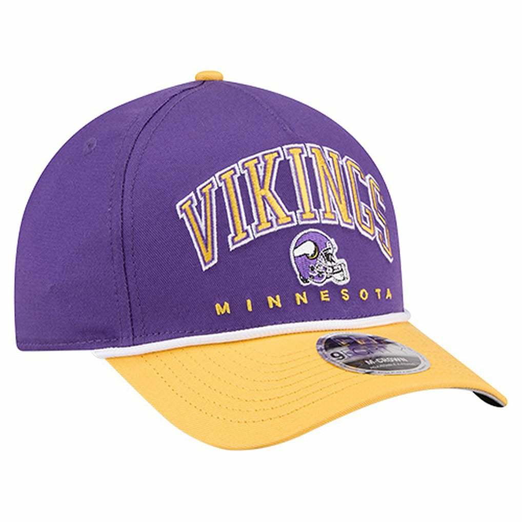 Minnesota Vikings New Era Arch COOLERA 9FORTY A-Frame M-Crown Adjustable Hat - Purple - NFL