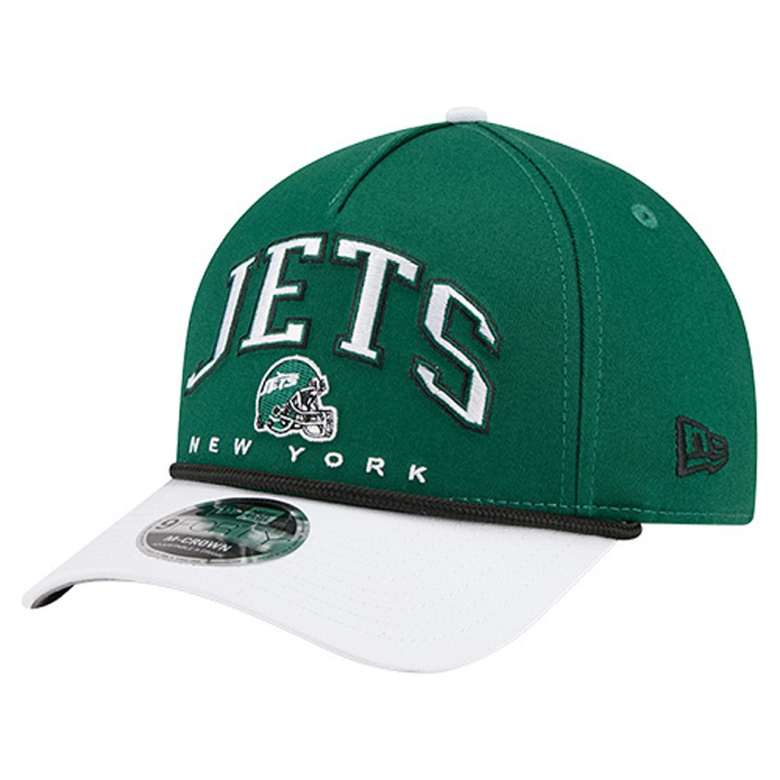 New York Jets New Era Arch COOLERA 9FORTY A-Frame M-Crown Adjustable Hat - Green - NFL