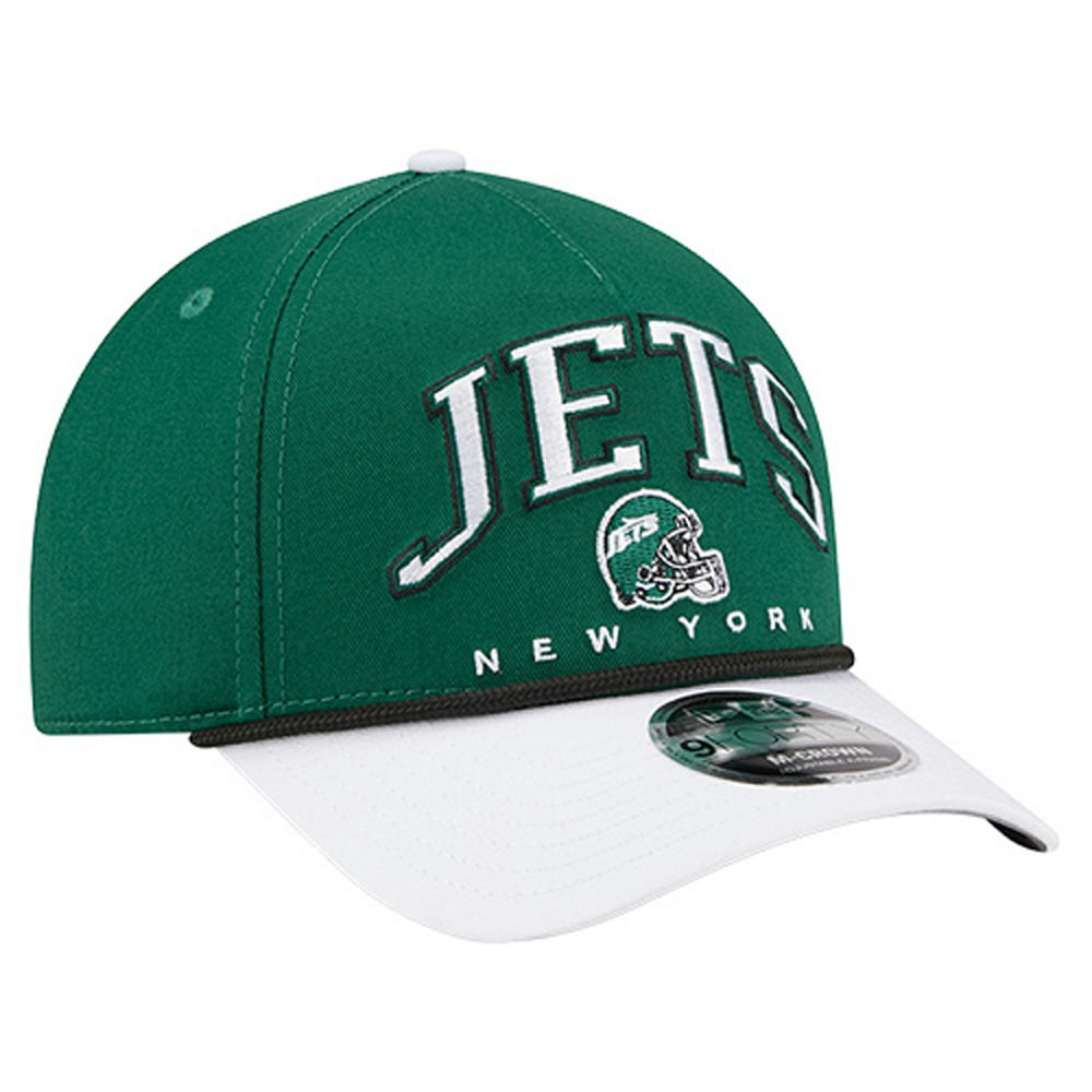New York Jets New Era Arch COOLERA 9FORTY A-Frame M-Crown Adjustable Hat - Green - NFL