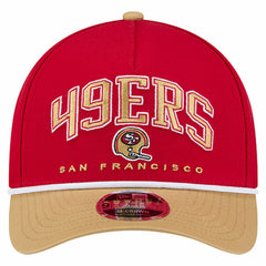 San Francisco 49ers New Era Throwback Arch COOLERA 9FORTY A-Frame M-Crown Adjustable Hat - Scarlet - NFL