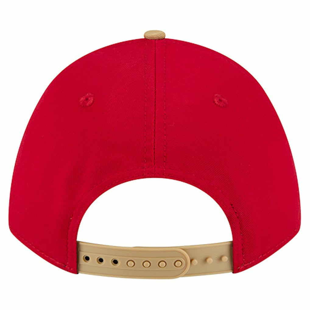 San Francisco 49ers New Era Throwback Arch COOLERA 9FORTY A-Frame M-Crown Adjustable Hat - Scarlet - NFL