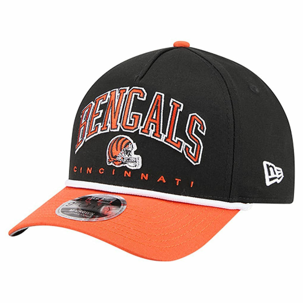 Cincinnati Bengals New Era Arch COOLERA 9FORTY A-Frame M-Crown Adjustable Hat - Black - NFL