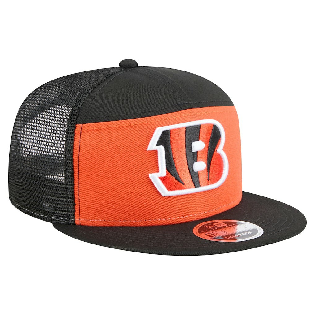 Cincinnati Bengals New Era Outdoor Split Panel 9FIFTY Snapback Hat - Orange/Black - NFL