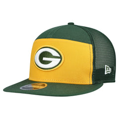 Green Bay Packers New Era Outdoor Split Panel 9FIFTY Snapback Hat - Gold/Green - NFL