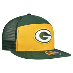 Green Bay Packers New Era Outdoor Split Panel 9FIFTY Snapback Hat - Gold/Green - NFL