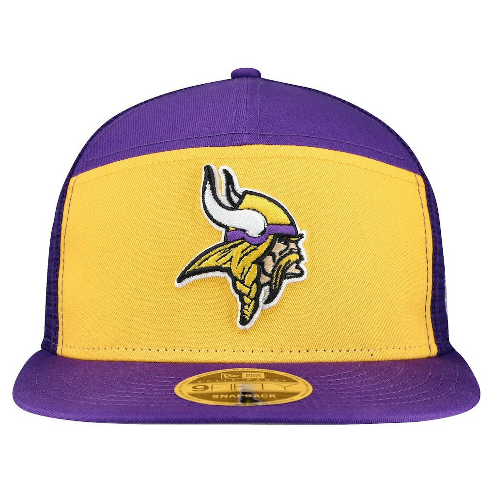 Minnesota Vikings New Era Outdoor Split Panel 9FIFTY Snapback Hat - Gold/Purple - NFL