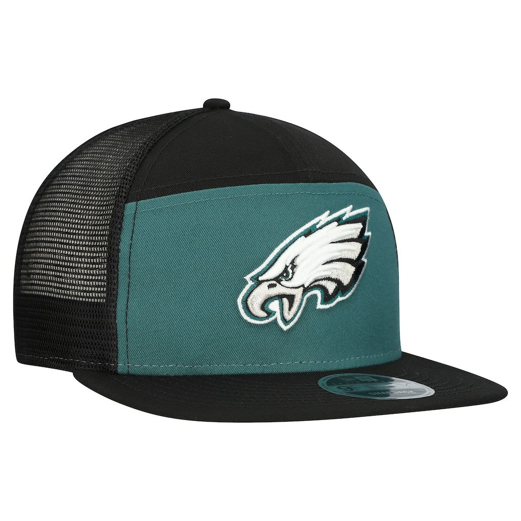 Philadelphia Eagles New Era Outdoor Split Panel 9FIFTY Snapback Hat - Midnight Green/Black - NFL