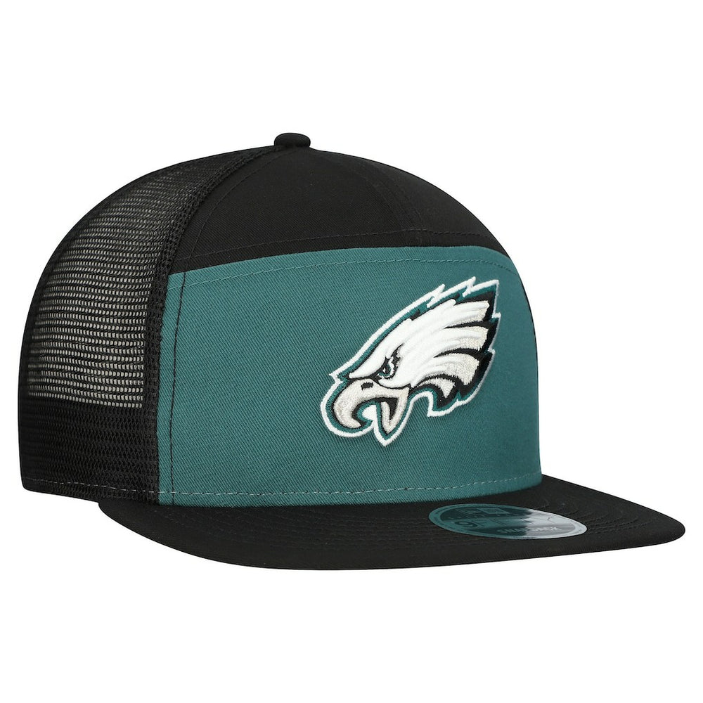 Philadelphia Eagles New Era Outdoor Split Panel 9FIFTY Snapback Hat - Midnight Green/Black - NFL