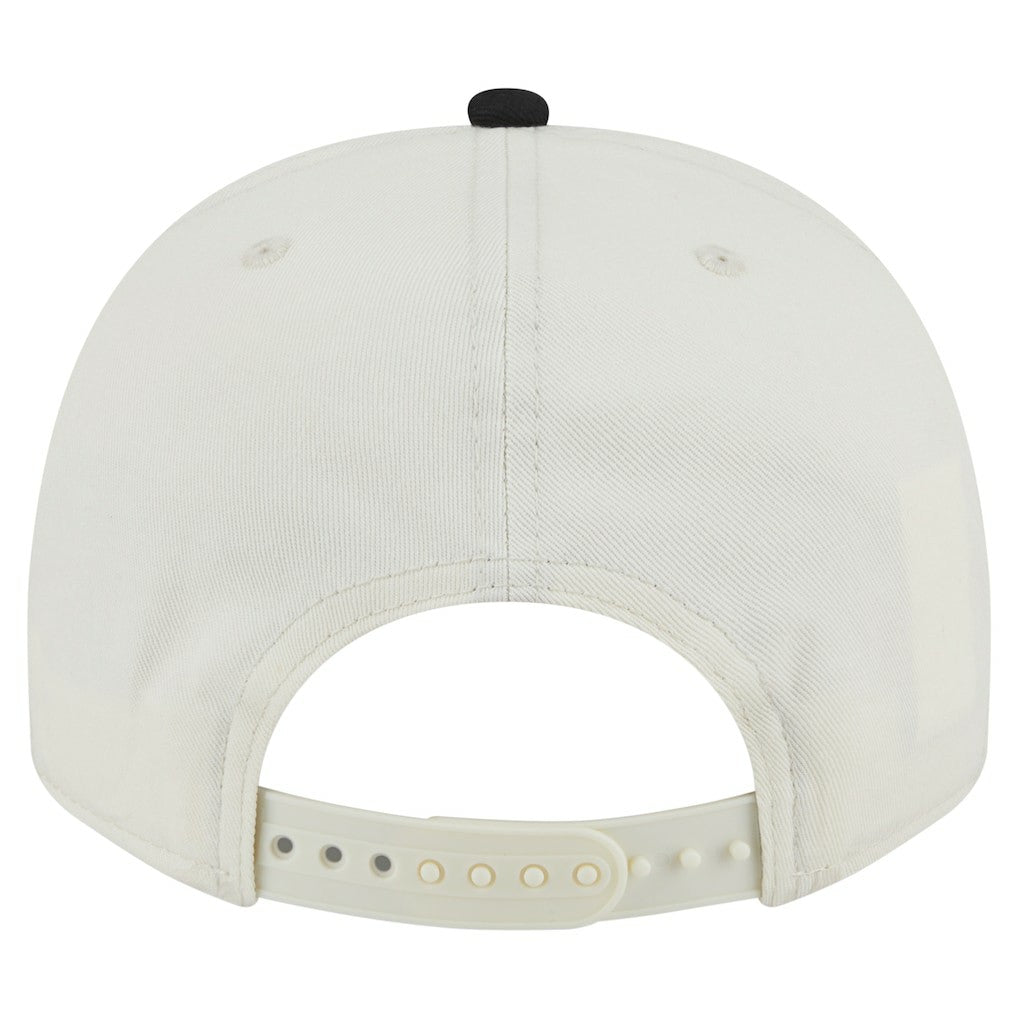 Pittsburgh Steelers New Era Chainstitch A-Frame 9FIFTY Adjustable Hat - Cream/Black - NFL