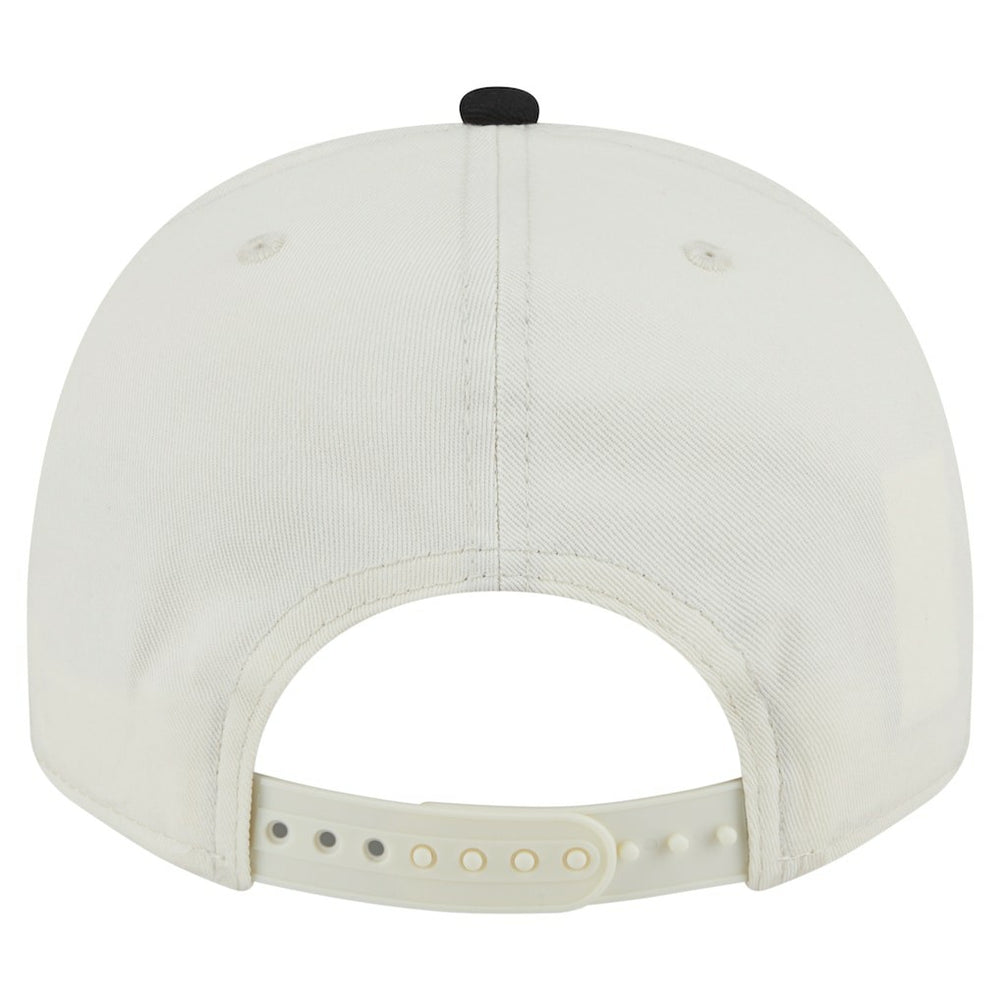 Pittsburgh Steelers New Era Chainstitch A-Frame 9FIFTY Adjustable Hat - Cream/Black - NFL