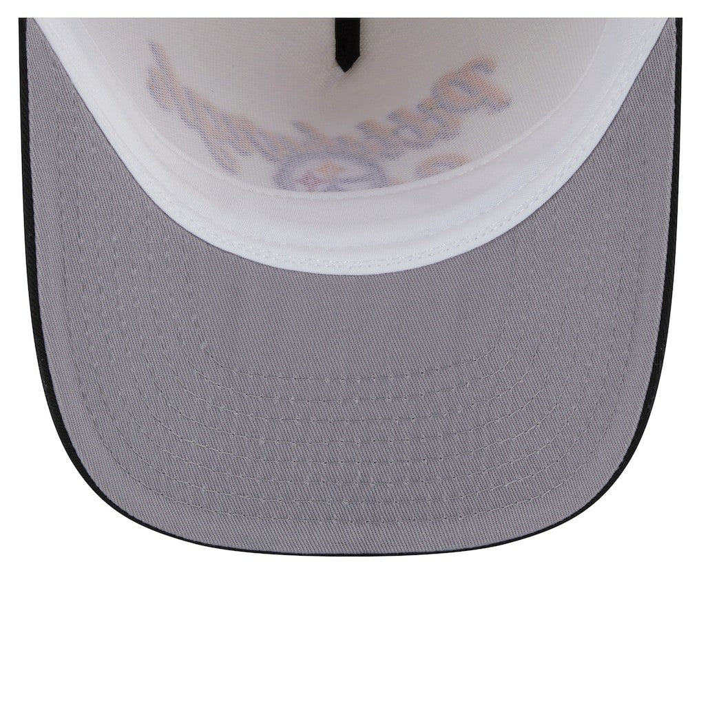 Pittsburgh Steelers New Era Chainstitch A-Frame 9FIFTY Adjustable Hat - Cream/Black - NFL