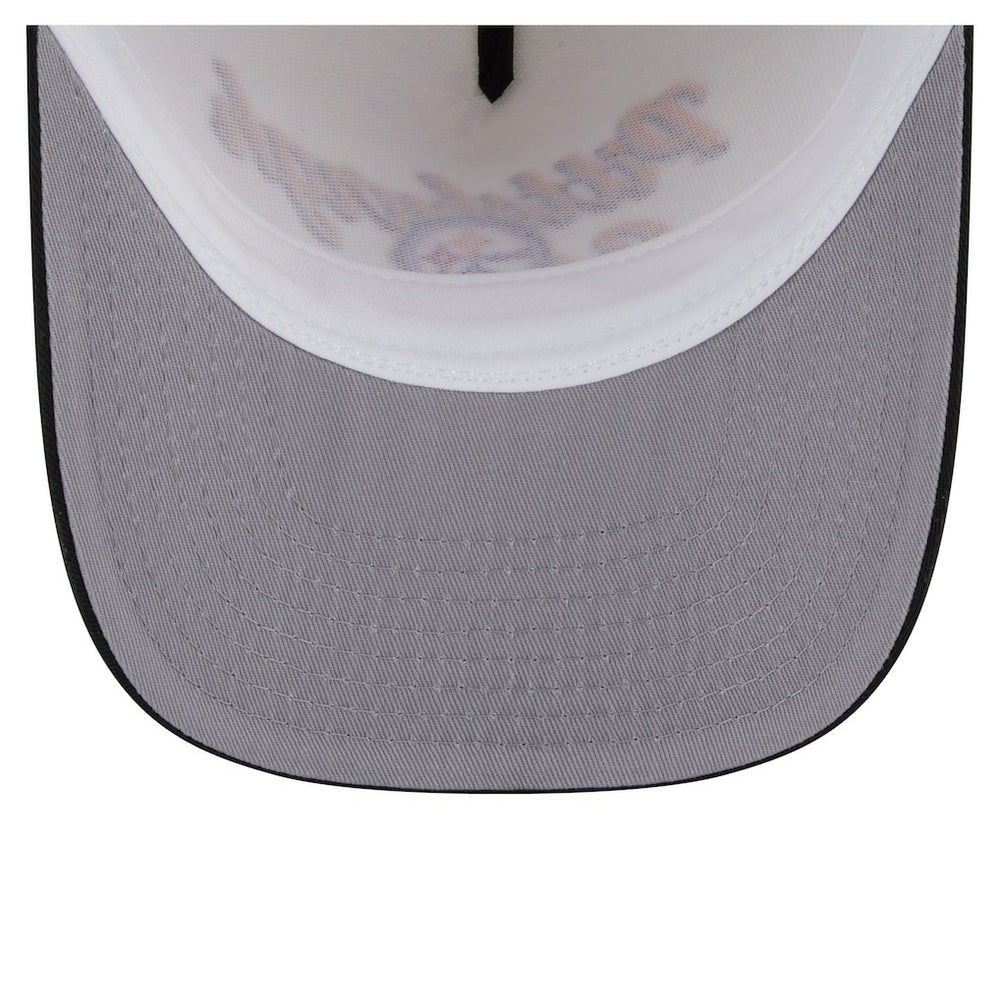Pittsburgh Steelers New Era Chainstitch A-Frame 9FIFTY Adjustable Hat - Cream/Black - NFL