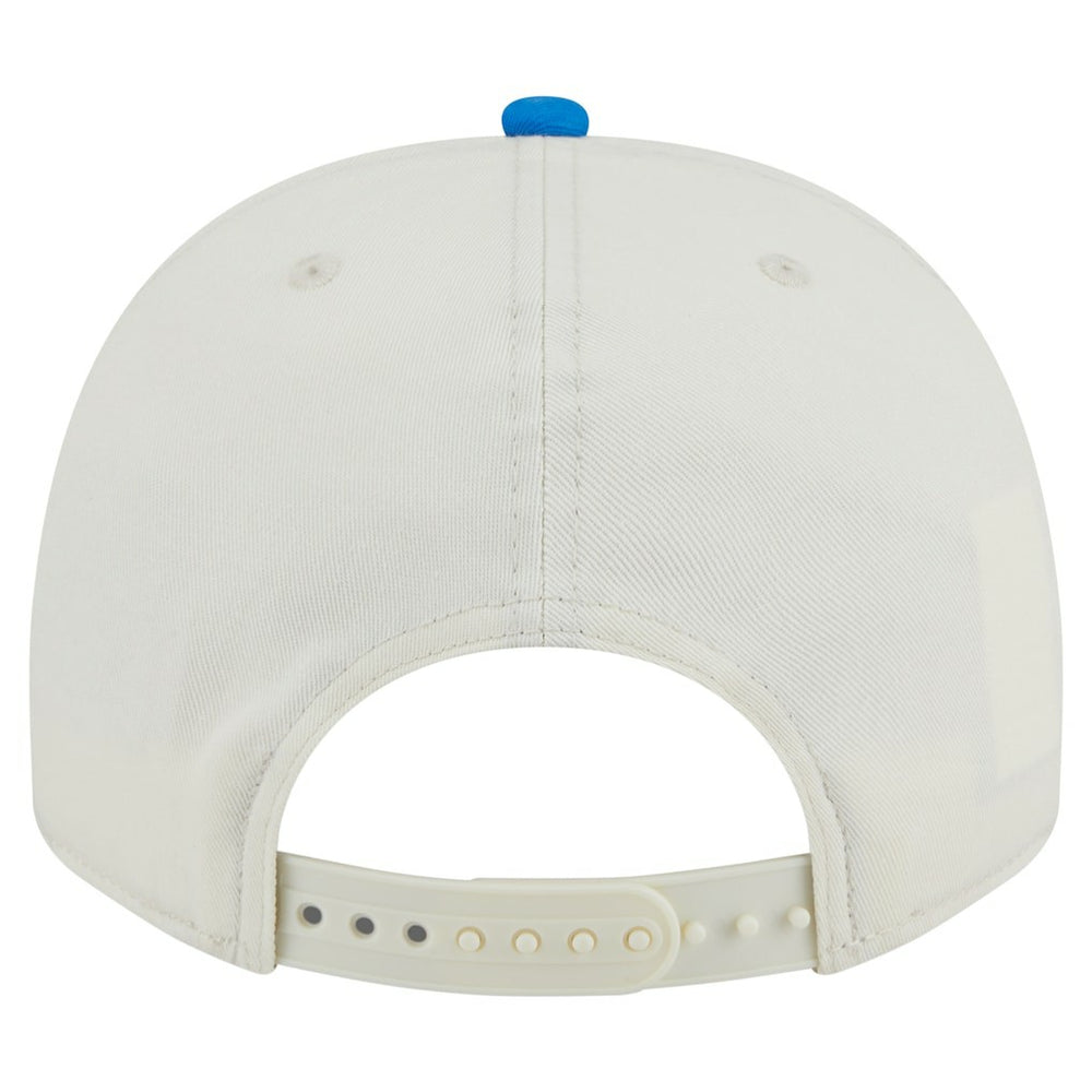 Detroit Lions New Era Chainstitch A-Frame 9FIFTY Adjustable Hat - Cream/Blue - NFL