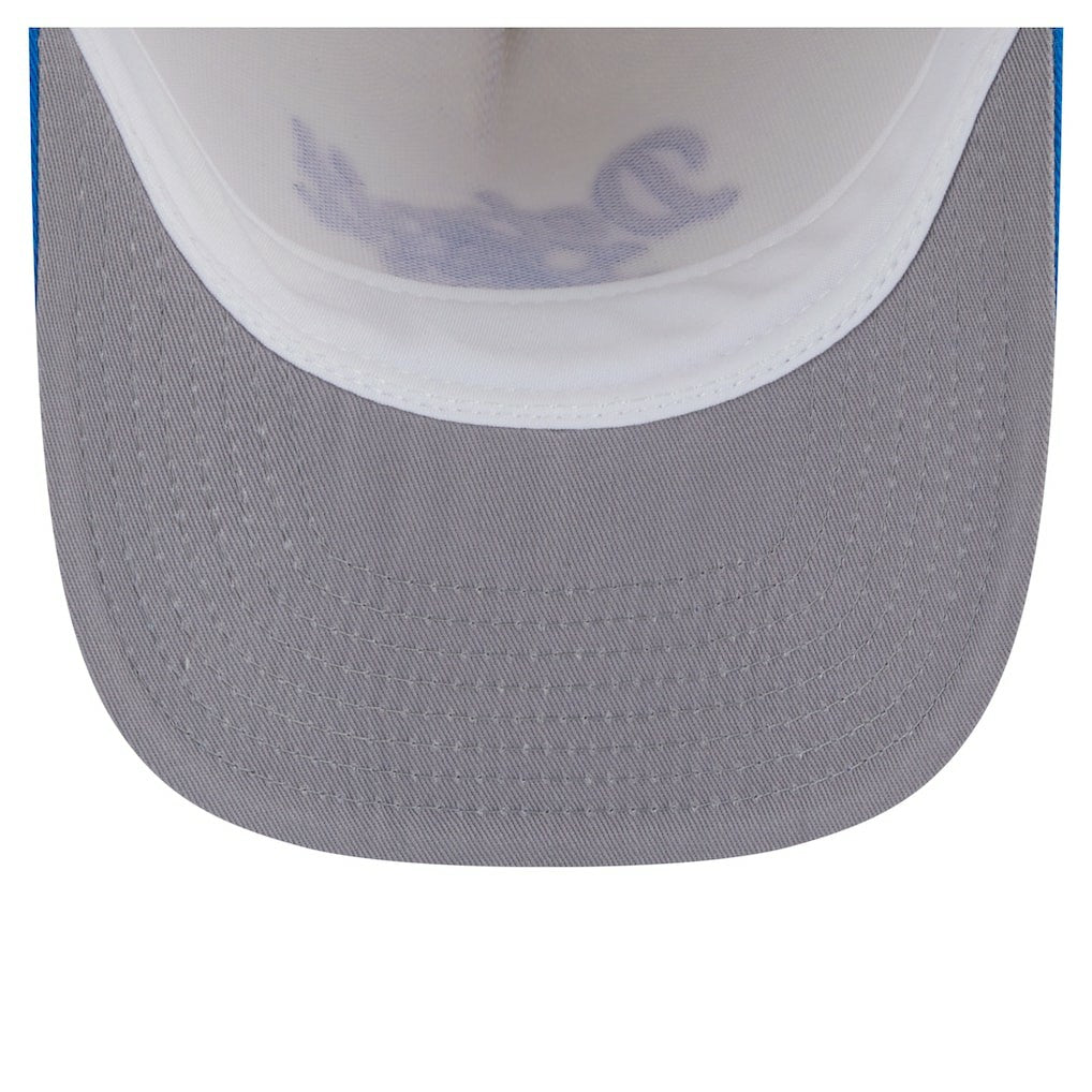 Detroit Lions New Era Chainstitch A-Frame 9FIFTY Adjustable Hat - Cream/Blue - NFL