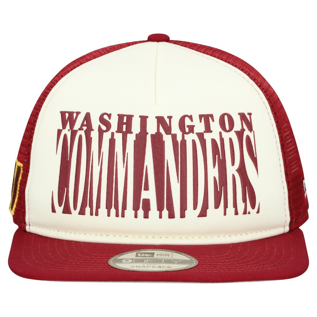 Washington Commanders New Era Cutout A-Frame 9FIFTY Snapback Hat - Cream/Burgundy - NFL