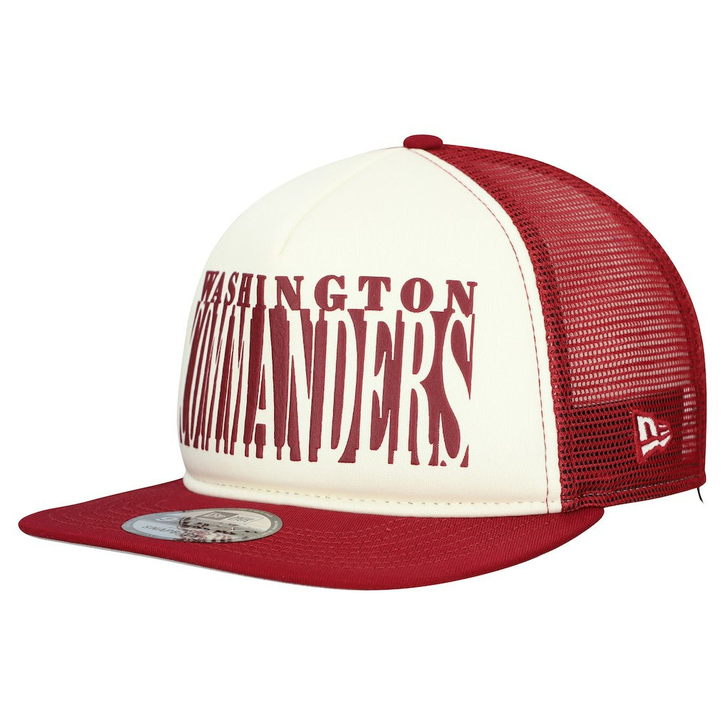 Washington Commanders New Era Cutout A-Frame 9FIFTY Snapback Hat - Cream/Burgundy - NFL