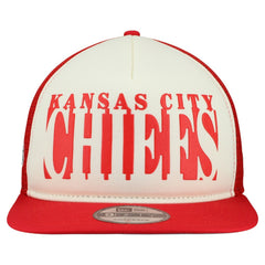 Kansas City Chiefs New Era Cutout A-Frame 9FIFTY Snapback Hat - Cream/Red - NFL