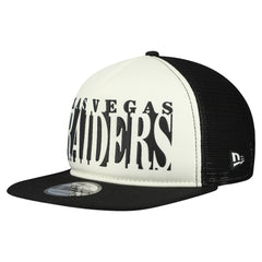 Las Vegas Raiders New Era Cutout A-Frame 9FIFTY Snapback Hat - Cream/Black - NFL