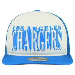 Los Angeles Chargers New Era Cutout A-Frame 9FIFTY Snapback Hat - Cream/Powder Blue - NFL
