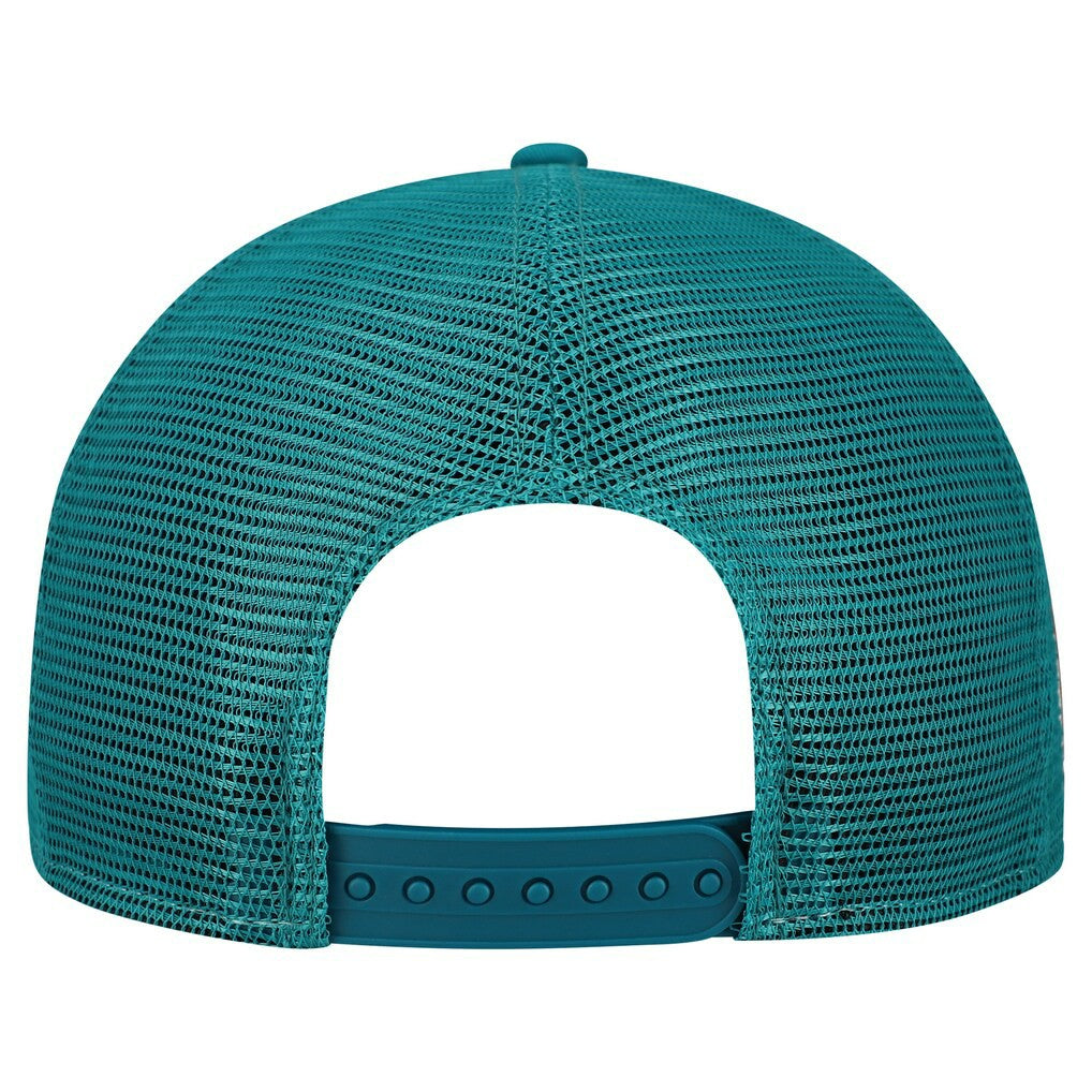 Miami Dolphins New Era Throwback Cutout A-Frame 9FIFTY Snapback Hat - Cream/Aqua - NFL
