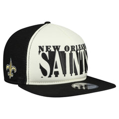 New Orleans Saints New Era Cutout A-Frame 9FIFTY Snapback Hat - Cream/Black - NFL