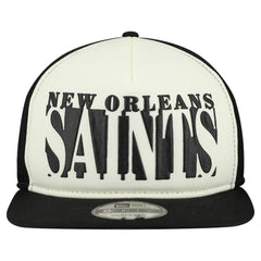 New Orleans Saints New Era Cutout A-Frame 9FIFTY Snapback Hat - Cream/Black - NFL