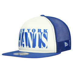 New York Giants New Era Cutout A-Frame 9FIFTY Snapback Hat - Cream/Royal - NFL