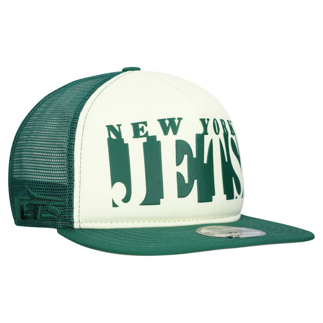 New York Jets New Era Cutout A-Frame 9FIFTY Snapback Hat - Cream/Green - NFL