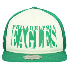 Philadelphia Eagles New Era Throwback Cutout A-Frame 9FIFTY Snapback Hat - Cream/Kelly Green - NFL