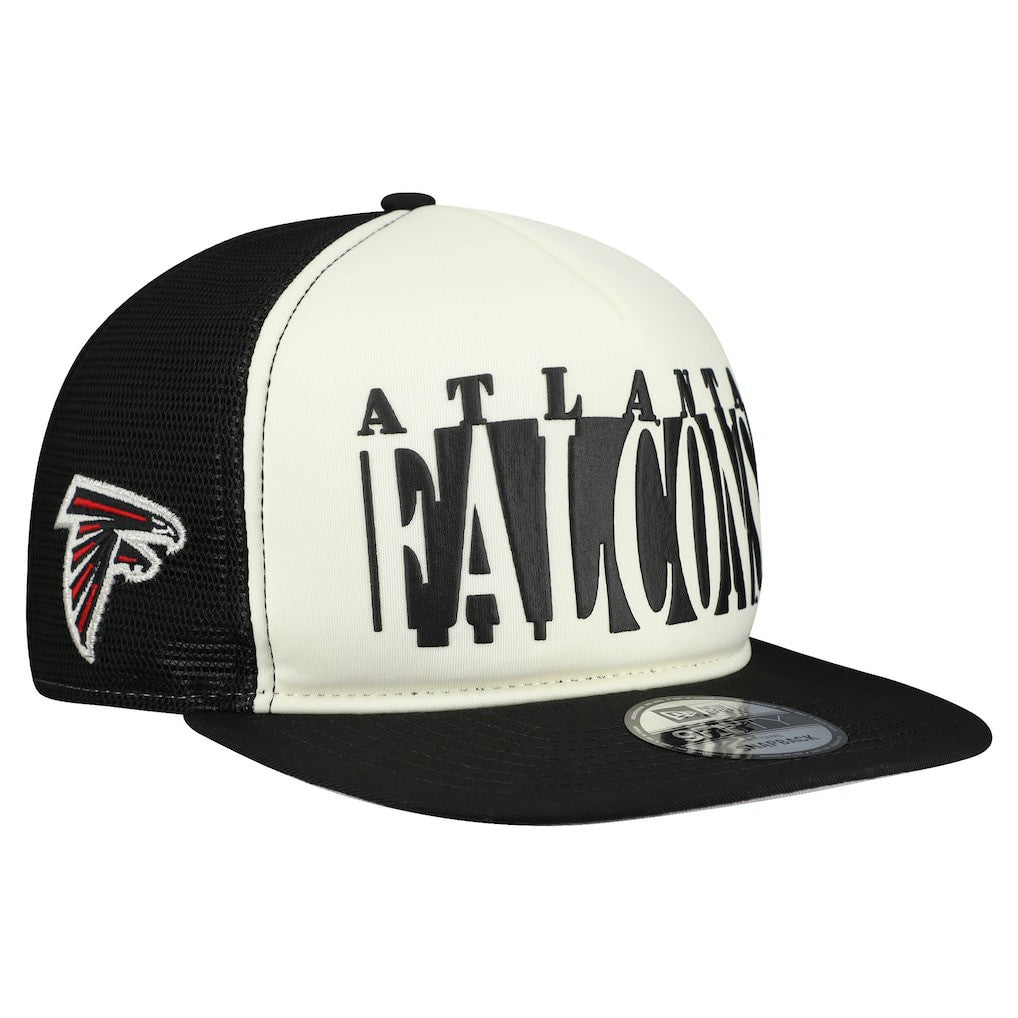 Atlanta Falcons New Era Cutout A-Frame 9FIFTY Snapback Hat - Cream/Black - NFL