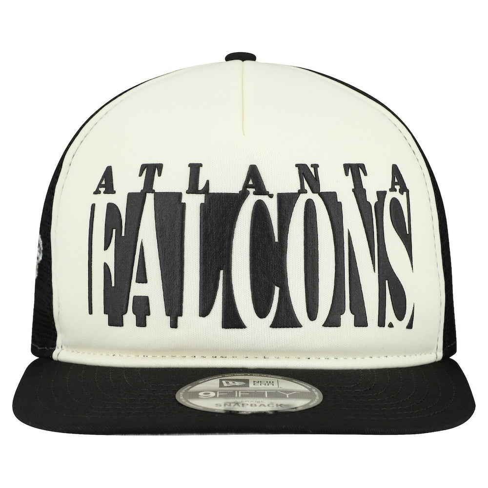 Atlanta Falcons New Era Cutout A-Frame 9FIFTY Snapback Hat - Cream/Black - NFL